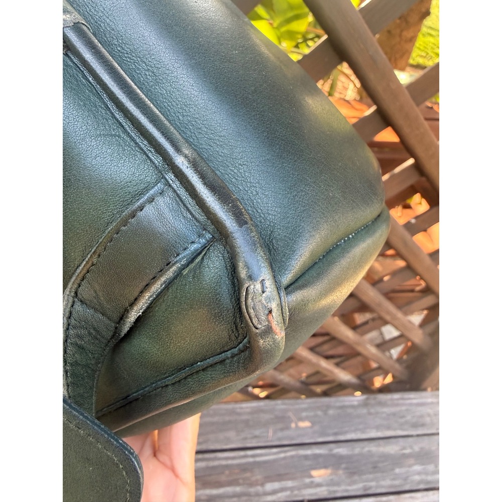 Coach Vintage Bottle Green Daypack Backpack 9960‎ Leather - Picture 8 of 10